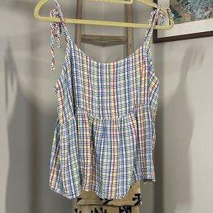 Old Navy plaid tank top